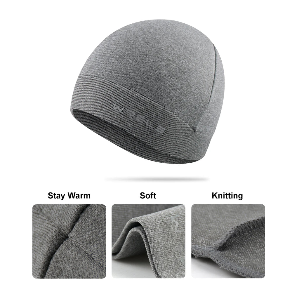 WRELS Winter Beanie Hat Windproof Warm Knitted Sweat-Wicking Cycling