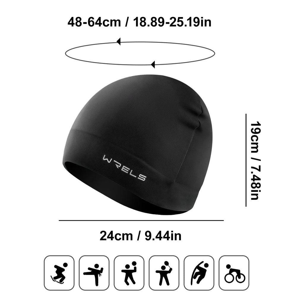 WRELS Winter Beanie Hat Windproof Warm Knitted Sweat-Wicking Cycling