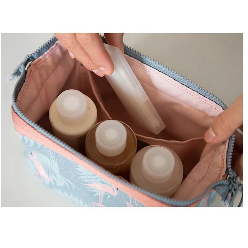 New Fashion Cosmetic Bag Women Waterproof Flamingo Makeup Bags Travel