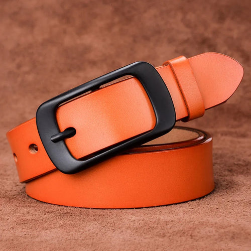 VATLTY Stylish Leather Belt for Women Matte Alloy Buckle Natural