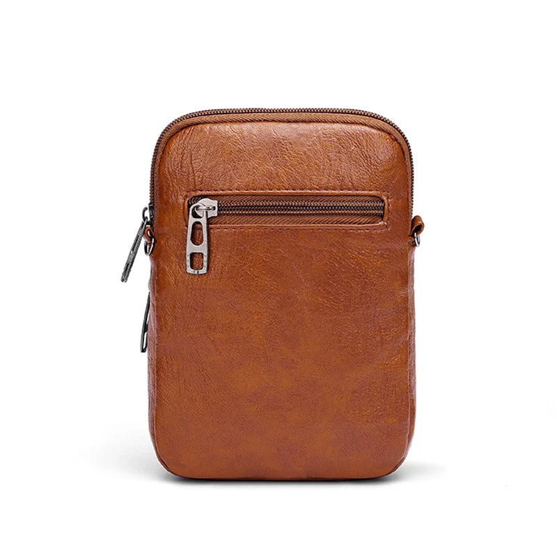 Multi-Functional Soft PU Leather Small Shoulder Bag For Women Vintage