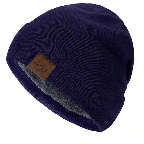 Unisex URGENTMAN Labal Winter Hats Solid Color Knitted Hats For Men