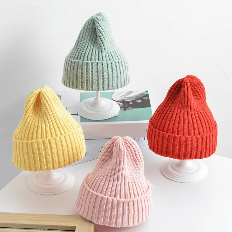 Autumn Winter Baby Hats for Newborn Boys Crochet Bonnet Toddler Girl