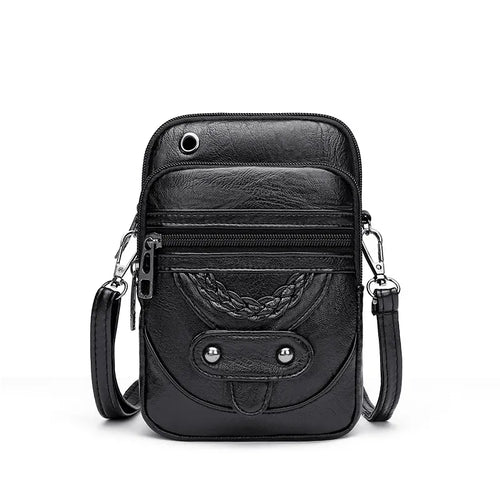 Multi-Functional Soft PU Leather Small Shoulder Bag For Women Vintage