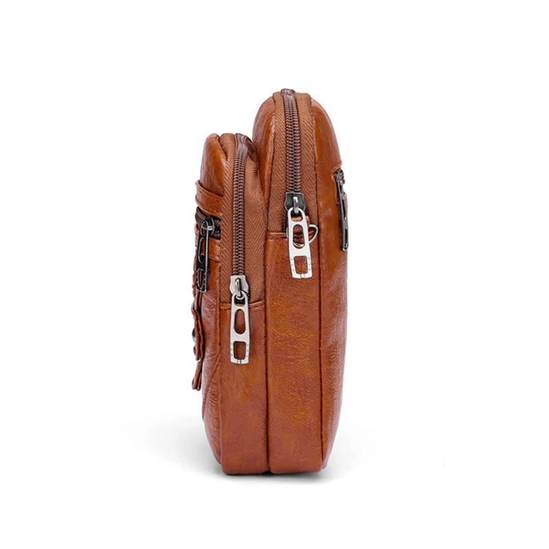Multi-Functional Soft PU Leather Small Shoulder Bag For Women Vintage