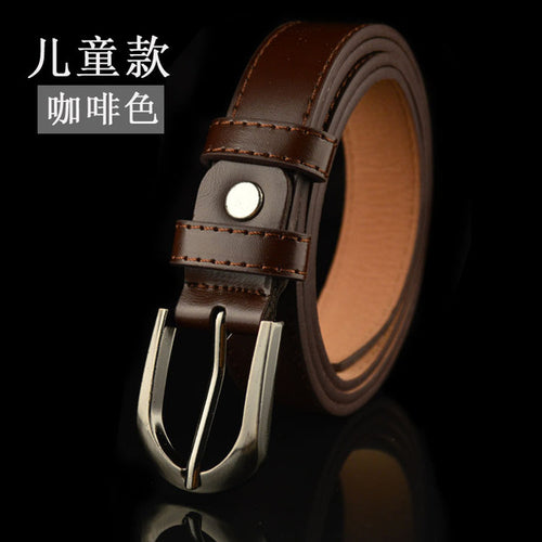 High Quality Children Black Leather Belts For Boys Girls Kids Casual
