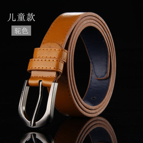 High Quality Children Black Leather Belts For Boys Girls Kids Casual