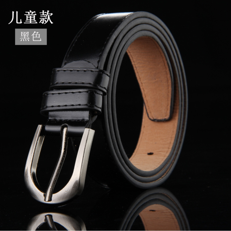High Quality Children Black Leather Belts For Boys Girls Kids Casual