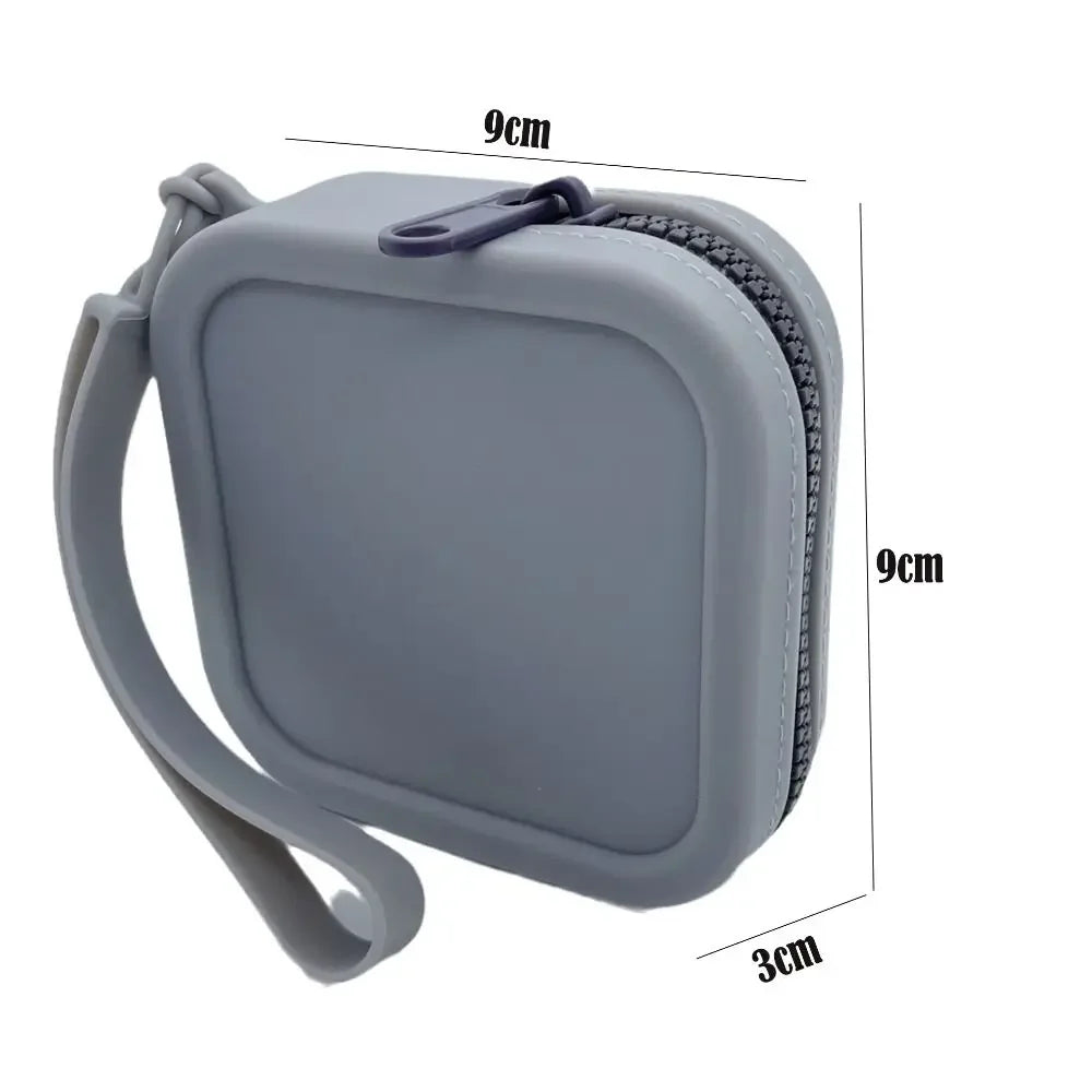 Vintage Silicone Organizer Wallet Coin Purse Waterproof Zipper