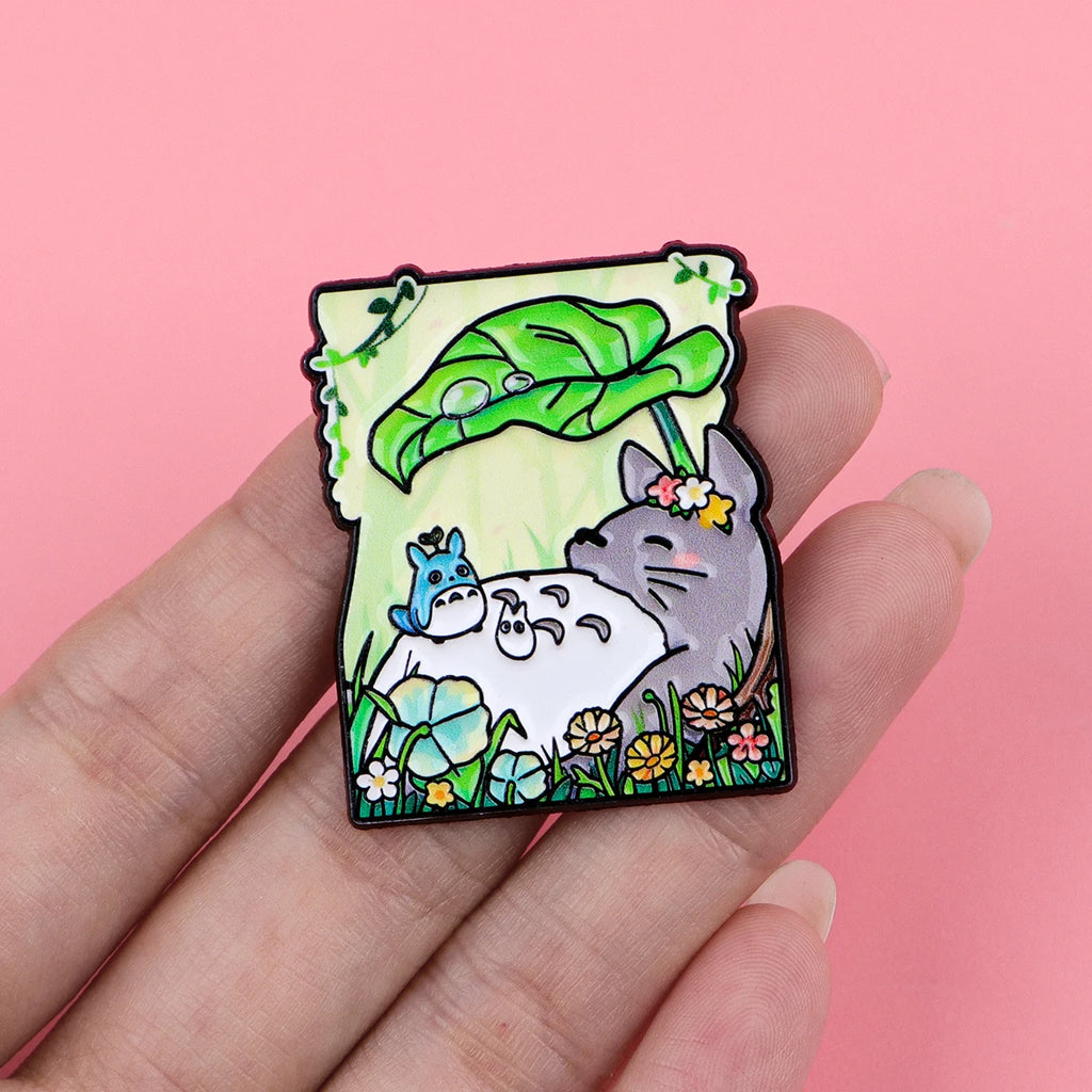 Grey Elf Enamel Pin Sleeping Brooches For Women Lapel Pins Badge on