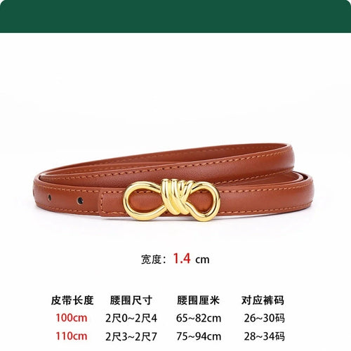 Ladies' Leather Belt with a Personalised Knot Dress and Trousers with