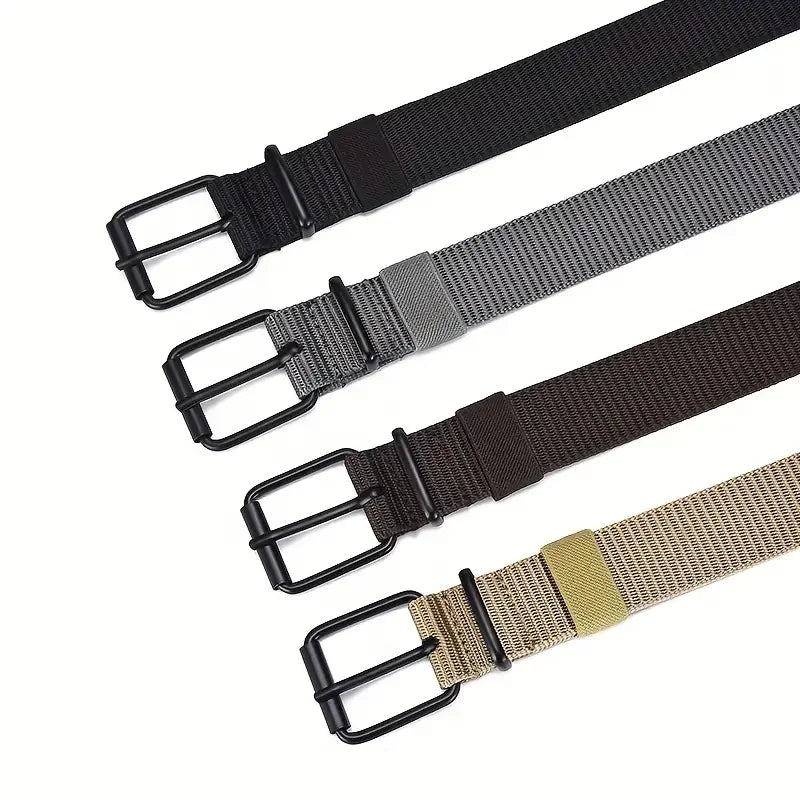 1pc Mens Durable Nylon Canvas Belt - Heavy-Duty Tactical Work Belt