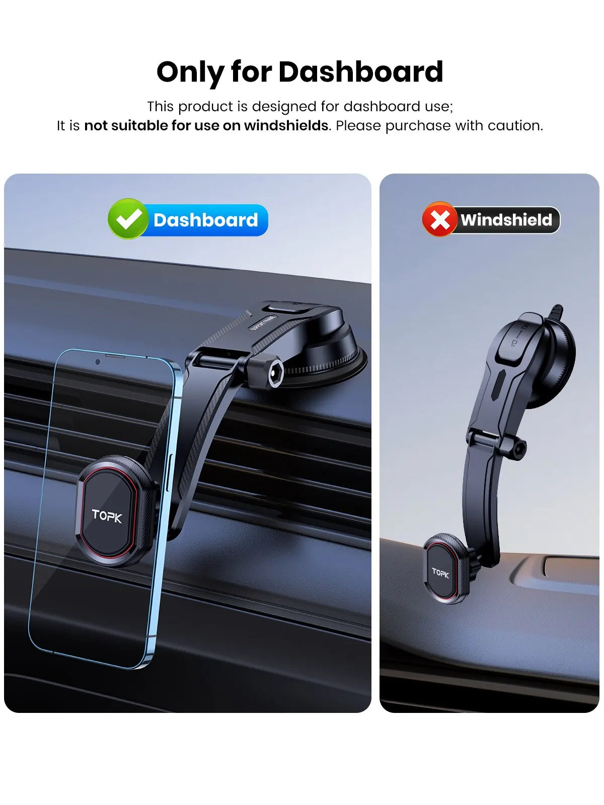 TOPK Car Phone Holder Gravity Stand for iPhone Xiaomi Samsung Car