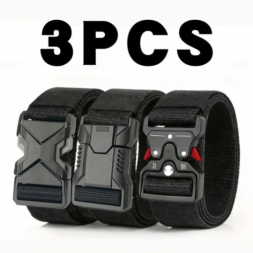 3pc Quick release tactical belts adjustable for outdoor use durable