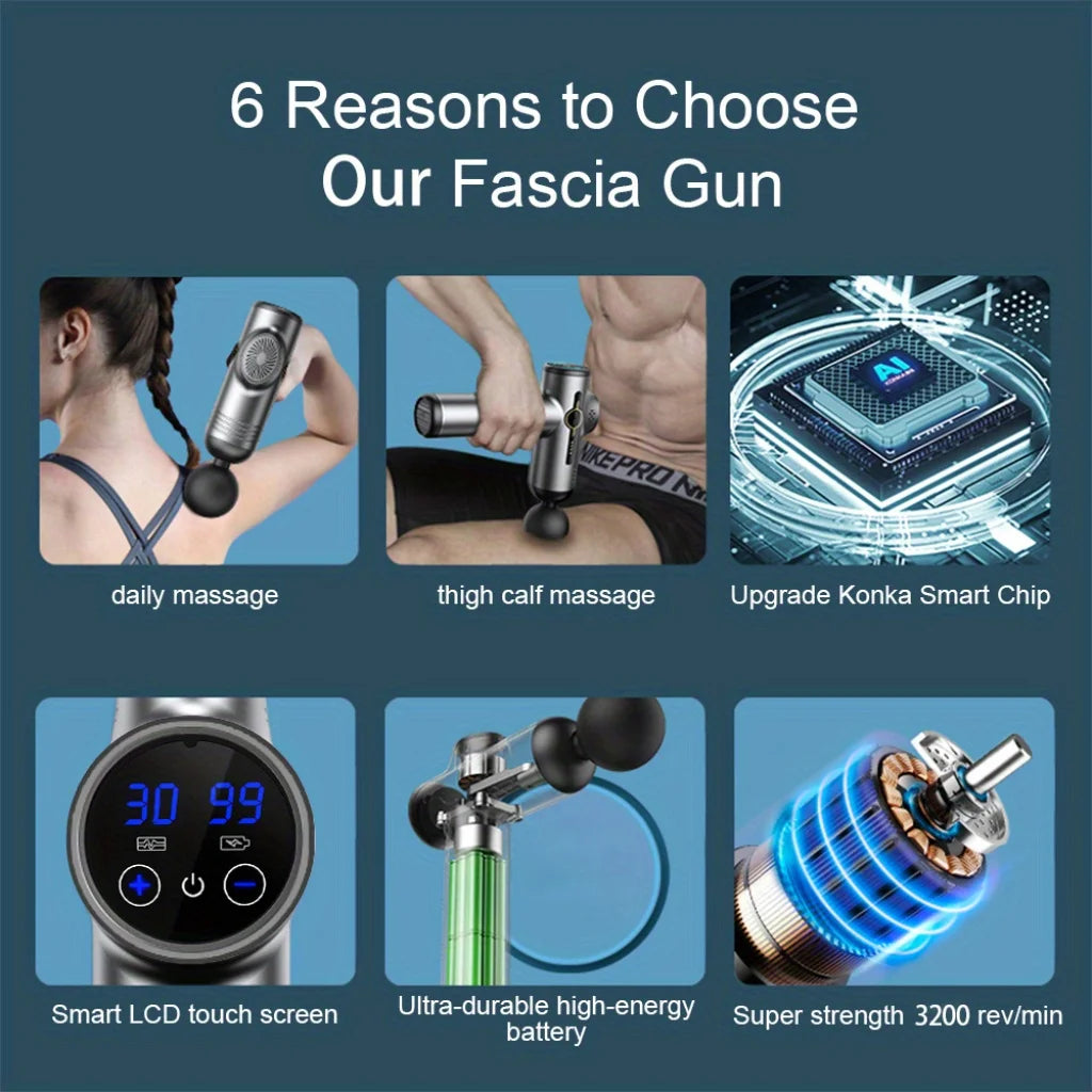 99 Level Massage Gun Fascia Deep Muscle Relax Body Neck Massager