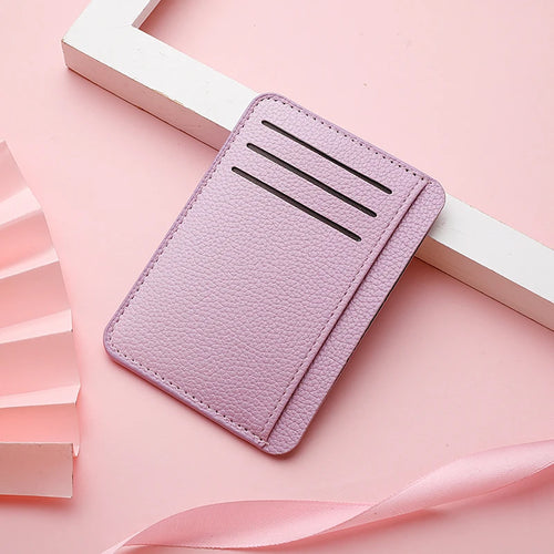 1Pc New Ultra-thin Soft Wallet PU Leather Mini Credit Card Wallet