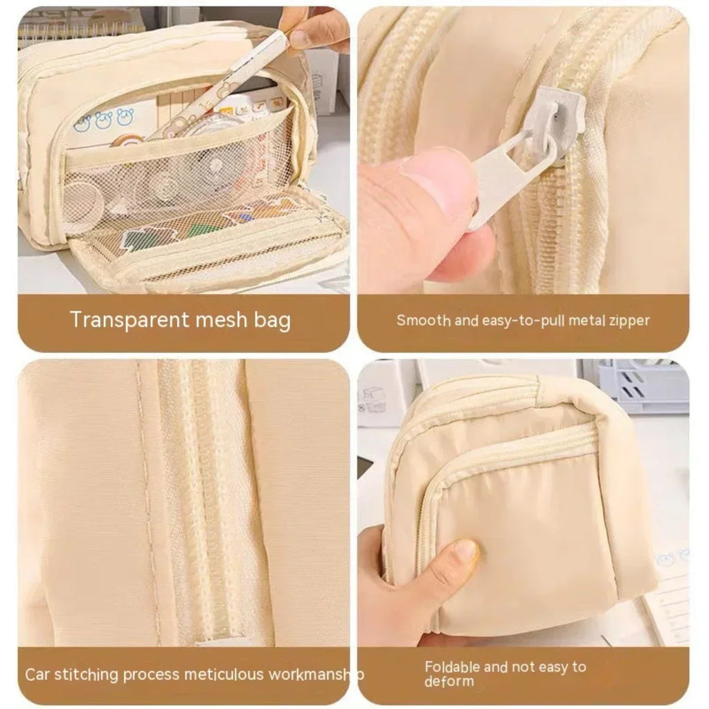 A Large-capacity Multi-layers Pencil Case Simple Multi-purpose Student