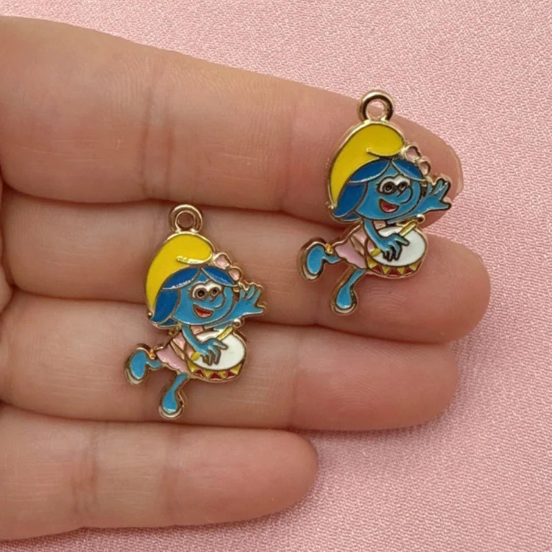10pcs Cartoon Anime DIY Jewelry Accessories Alloy Drip Oil Pendant