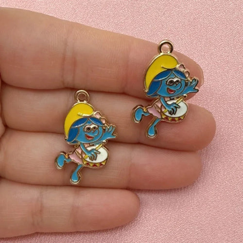10pcs Cartoon Anime DIY Jewelry Accessories Alloy Drip Oil Pendant
