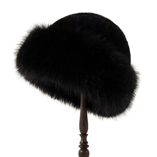 Thicken Plush Warm Fur Hat Women Warm Mongolian Hat Windproof Ear