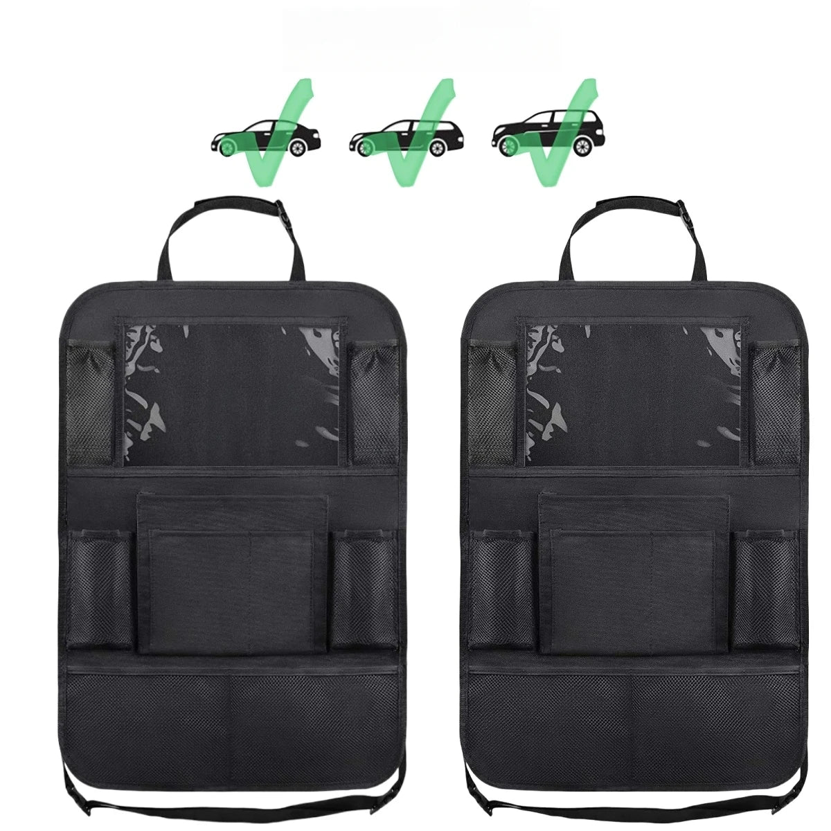 Car Seat Back Organizer 10 Storage Pockets with Touch Screen Tablet