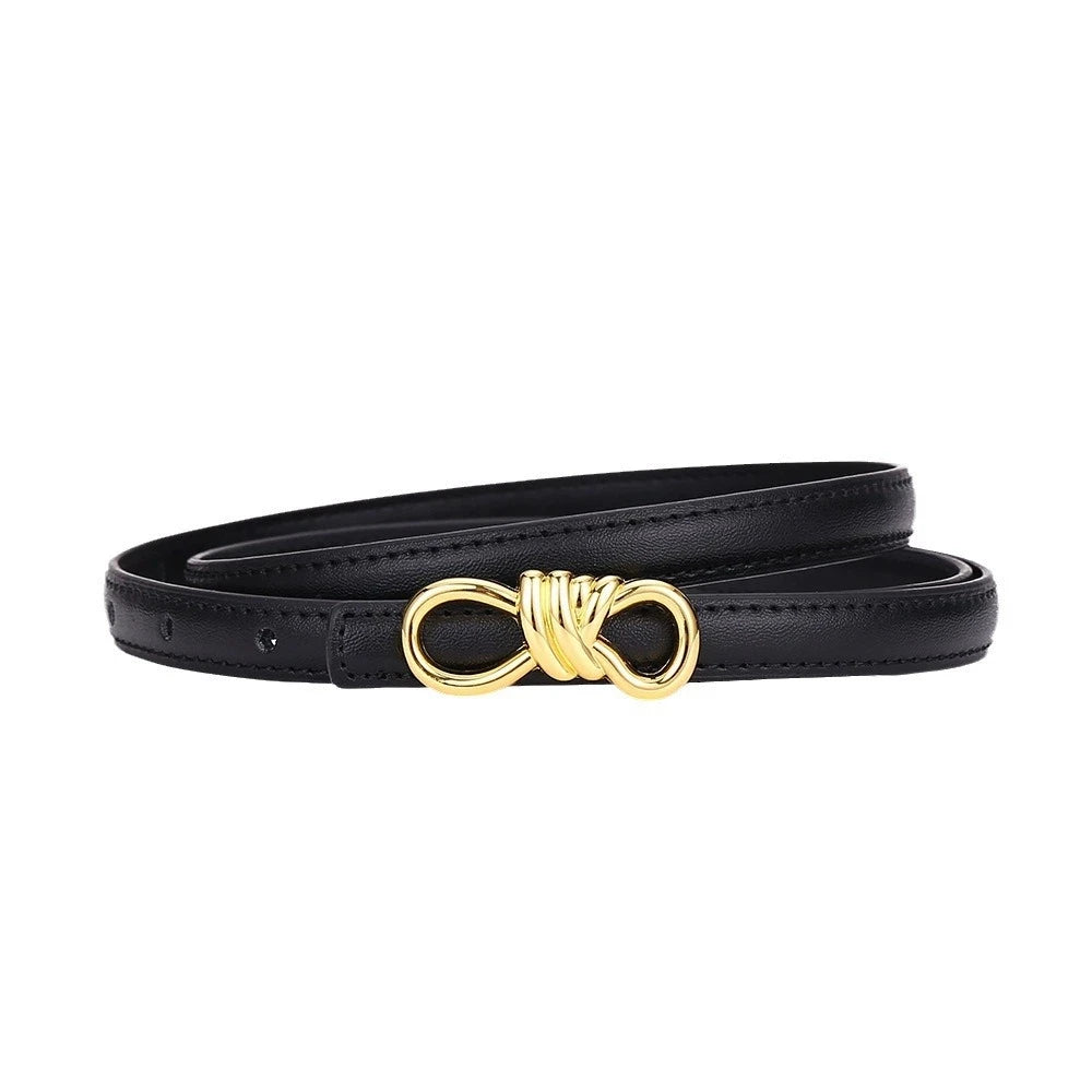 Ladies' Leather Belt with a Personalised Knot Dress and Trousers with