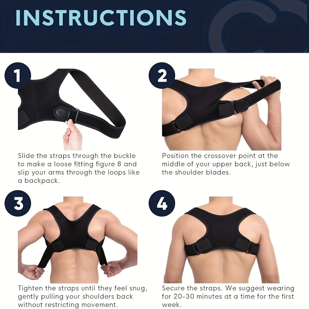 Adjustable Posture Corrector Back Support Belt- Breathable, Non-Slip,