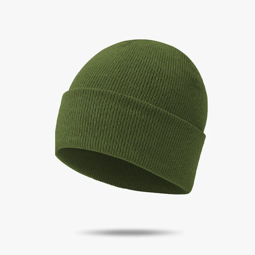 Autumn And Winter Warm Woolen Hat Solid Color Cold-proof Knitted Hat