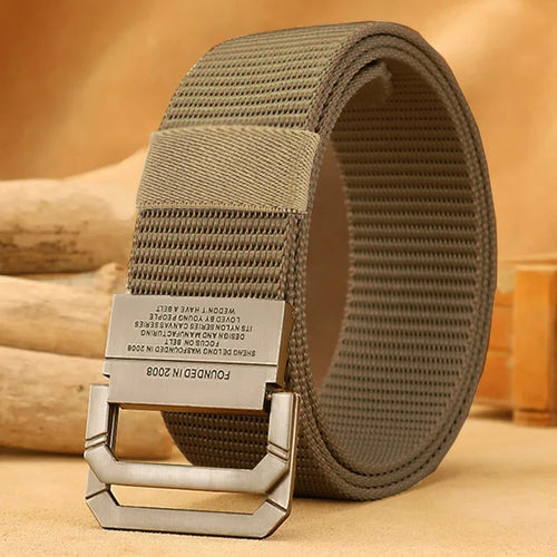 Men Belt Nylon Webbing Fabric Tactical Army Canvas Casual Fashion