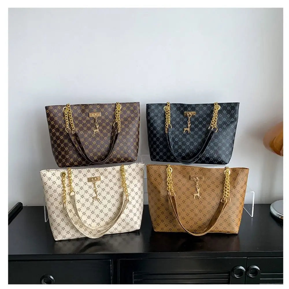 Women Luxury Design Tote Bag Large Capacity Handbag Printing Shoulder