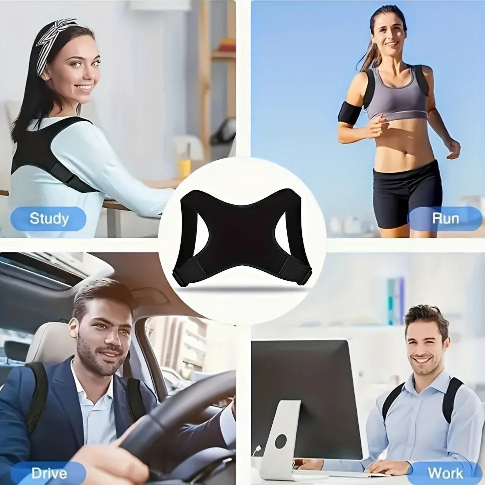 Adjustable Posture Corrector Back Support Belt- Breathable, Non-Slip,