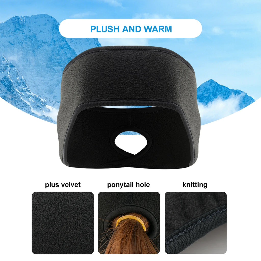 1pc Ponytail Headbands Winter Windproof Ear Warmer Running Headbands