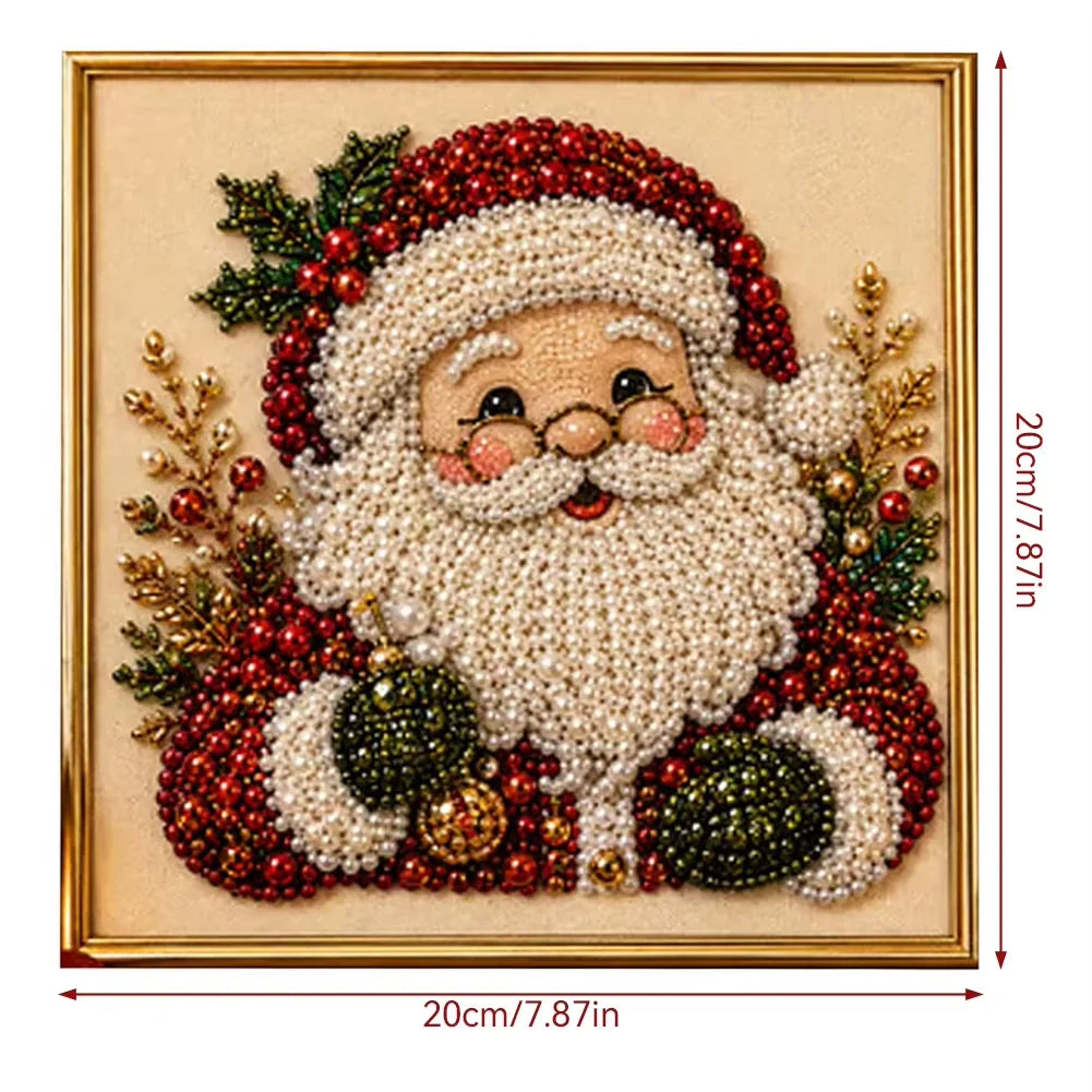 Santa Claus Pearl Diamond Painting Art Kit DIY Hand Painting Christmas