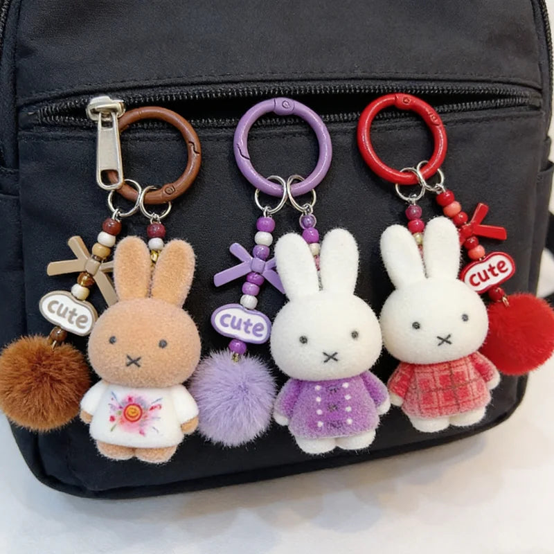 Miffy Cute Creative Fashion Plush Keychain Portable Decorative Rabbit