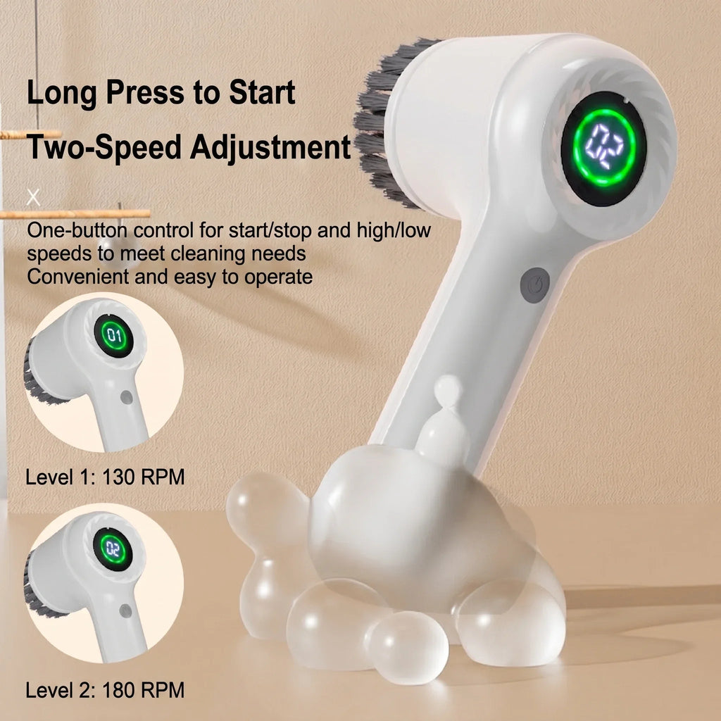Multifunctional Electric Spin Scrubber Cordless 2 Speed Kitchen Sink