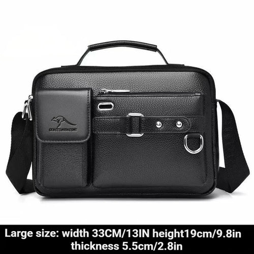 Men's Retro Messenger Bag with Waterproof Design, Large Capacity