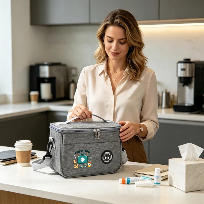 Large-Capacity First Aid Kit—Suitable for Multiple Scenarios: Home,