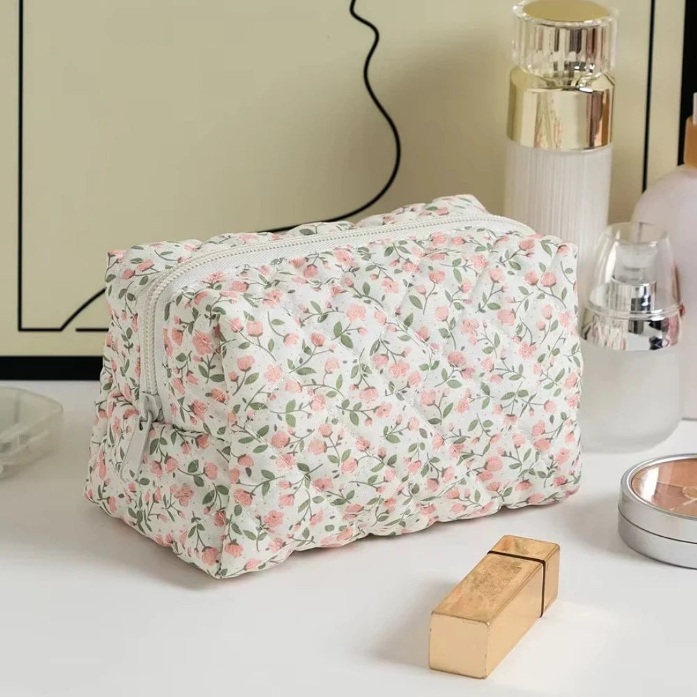 Floral Printed Lipstick Storage Makeup Bag Women's Cosmetic Bag Beauty