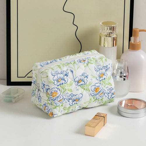 Floral Printed Lipstick Storage Makeup Bag Women's Cosmetic Bag Beauty