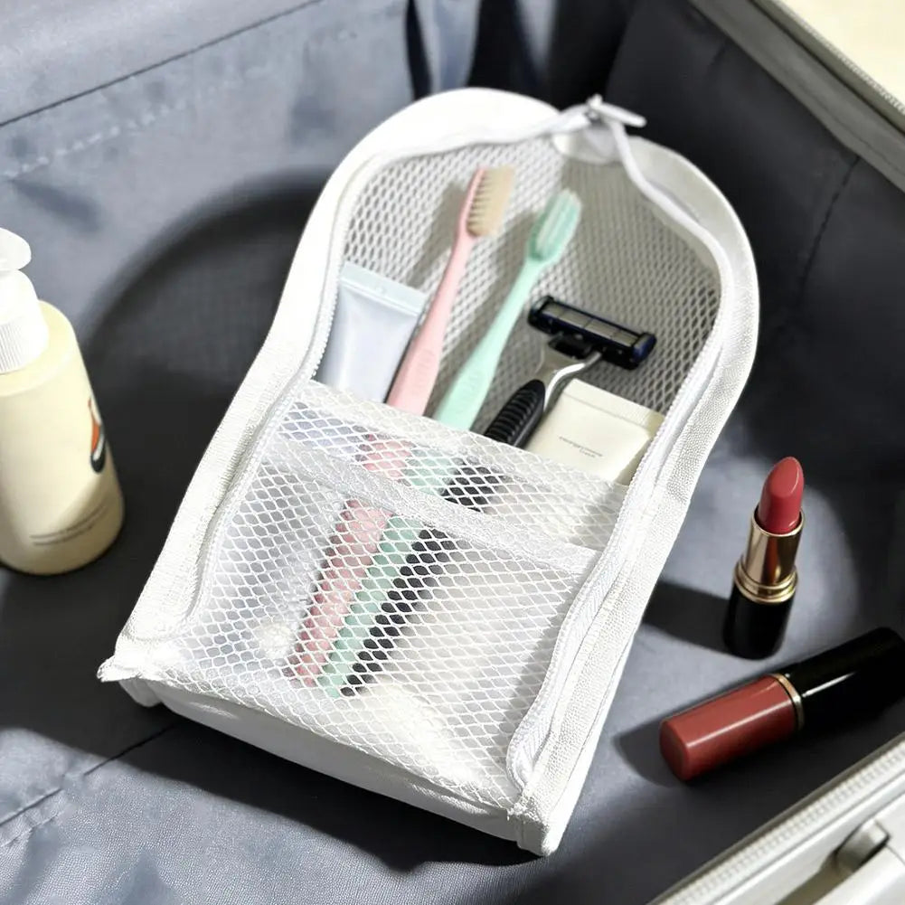 EVA Mesh Travel Toiletry Bag Stand‑up Cosmetic Organizer Bag Portable