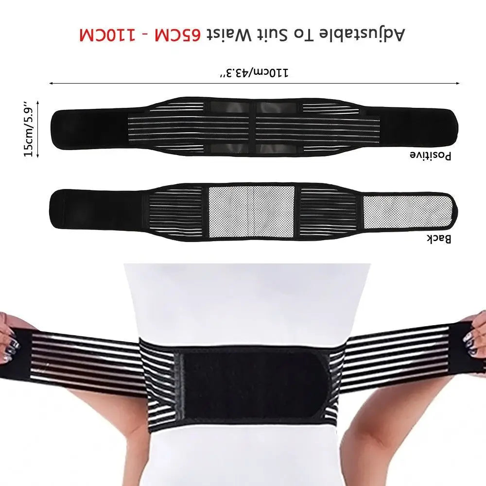 Self-Heating Waist Brace Belt – Adjustable Back & Lumbar Support
