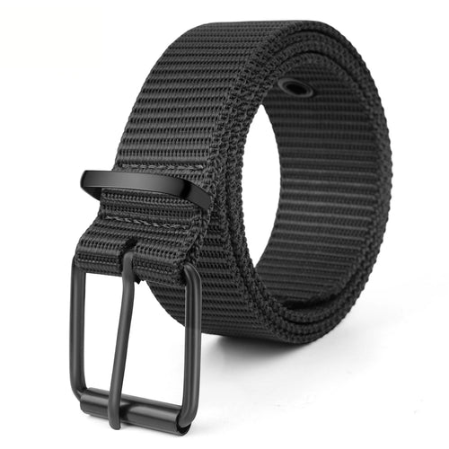 Men's Fashion Porous Pin Buckle Canvas Belt Versatile Student Youth