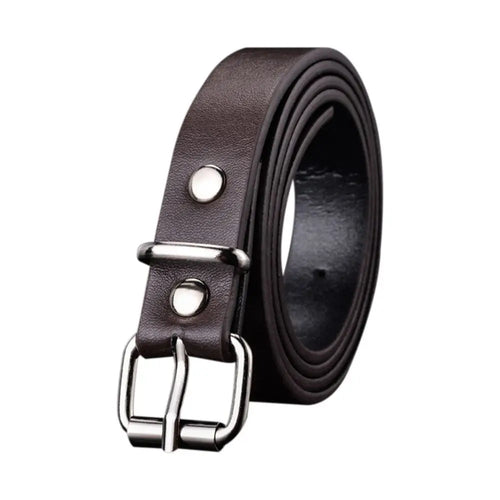 Children PU Leather Belts Boys Girls Kid Waist Strap Waistband Metal