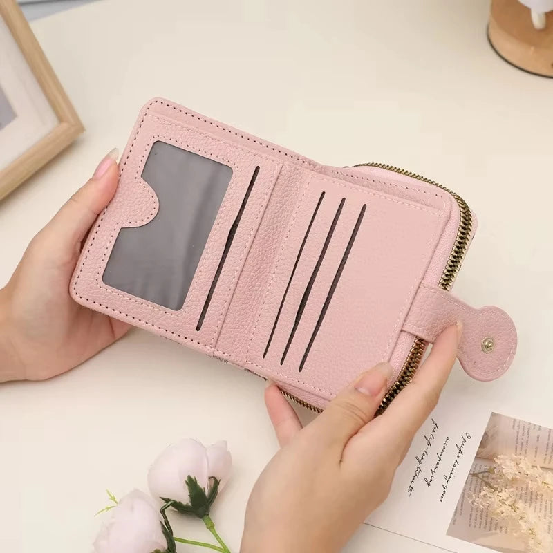 Women's Wallet for Multiple Card Slots, Cash Pocket, Retro Style Mini