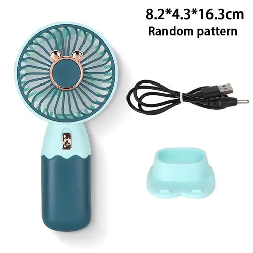 ∶2In1 Mini Electric Fan Outdoor Portable Handheld Usb Rechargeable