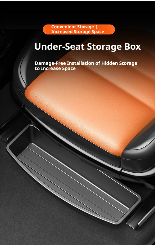 Under Seat Storage Box Universal Car Seat Bottom Organizer Box