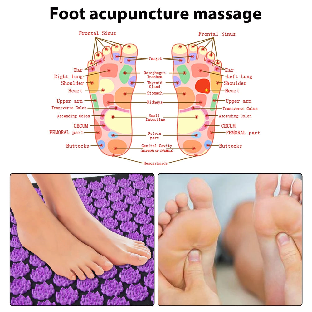 Acupressure Yoga Mat Kuznetsov's Applicator Cushion Sensi Massage Body