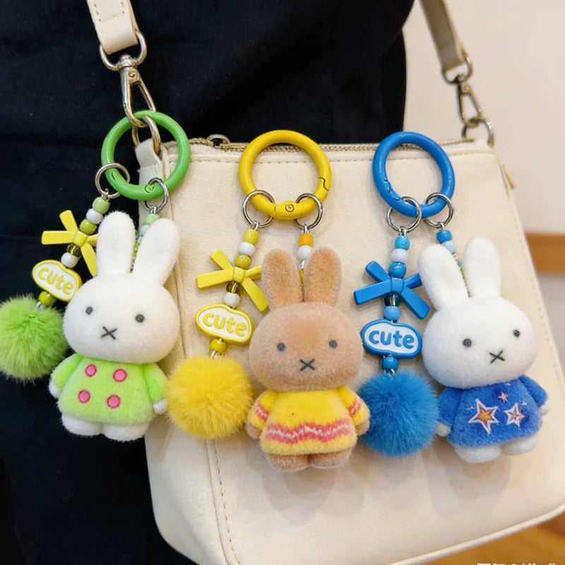 Miffy Cute Creative Fashion Plush Keychain Portable Decorative Rabbit