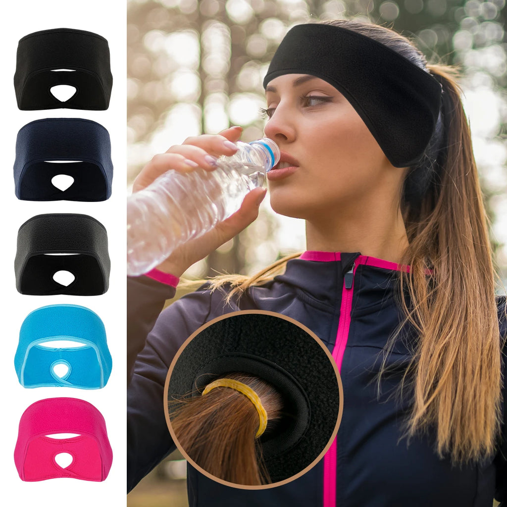 1pc Ponytail Headbands Winter Windproof Ear Warmer Running Headbands