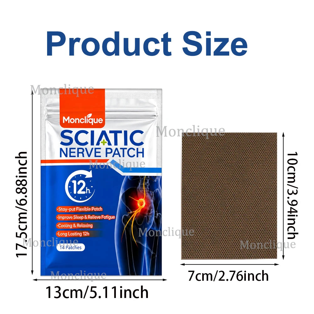 Hip Sciatic Nerve Patch Breathable Buttocks Hot Compress Skin-friendly